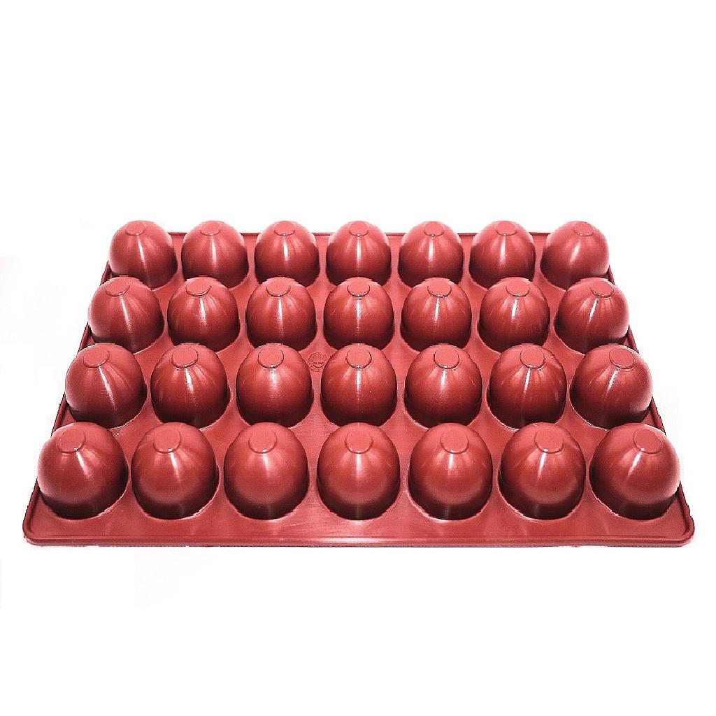 SILIKONMATTE 20x30 SFÆR KULA 28stk ø35mm 