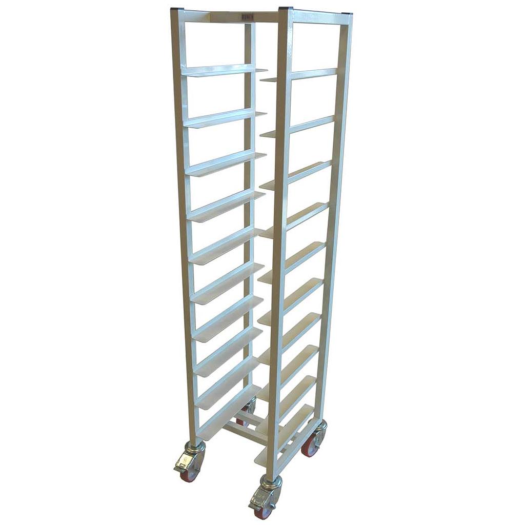 SERVING TRAY TROLLEY CAFÉ 28x36 10-rung WHITE