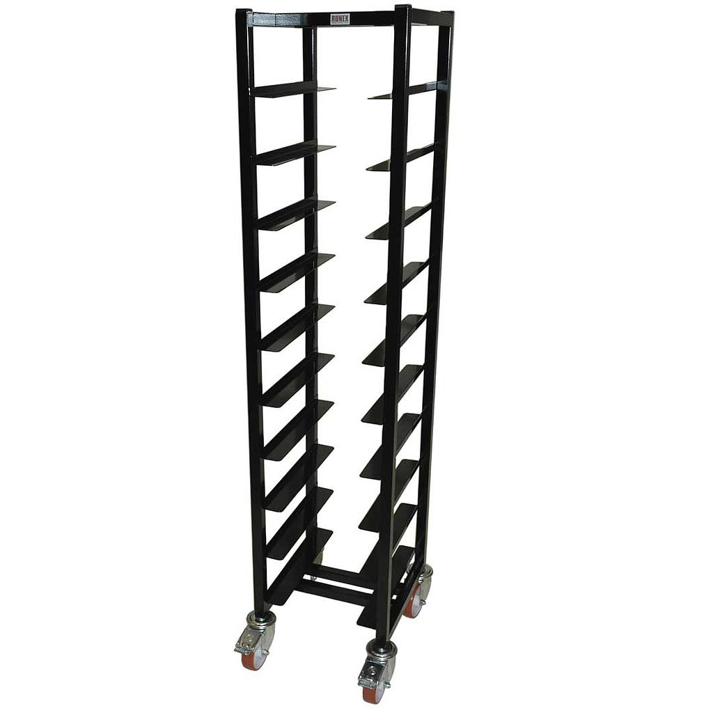 SERVING TRAY TROLLEY CAFÉ 28x36 10-rung BLACK