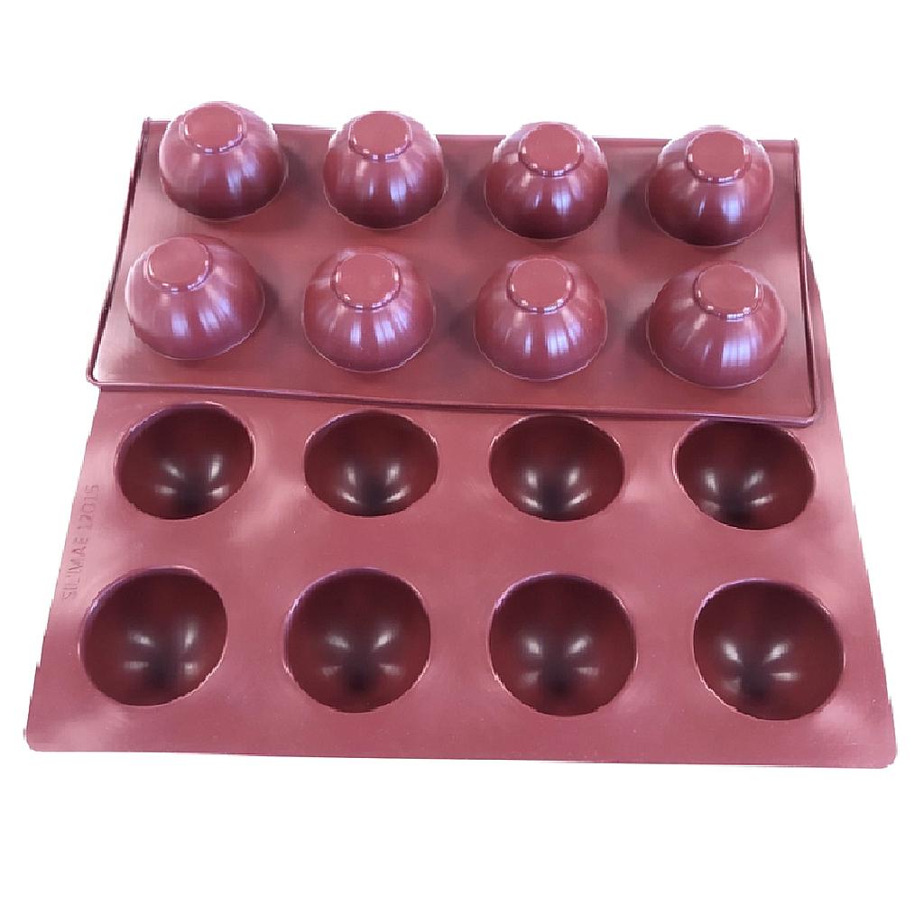 SILICONE MAT 40x60 HALF SPHERE 24st ø70mm  
