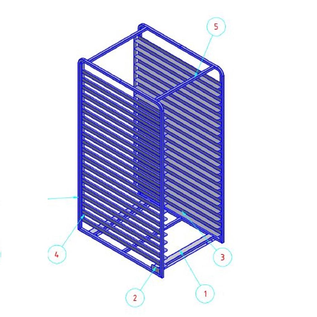 LAGERSTICK 750x1015mm 20-gejder RAM-typ **OUTLET**