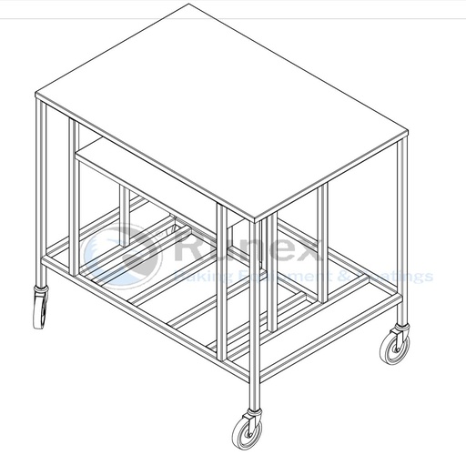 [TARX-1502004] BORDVOGN 100x70cm Hylde for bagepapir Rom for oppbevaring av plader