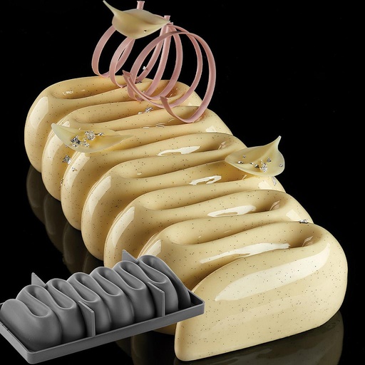 [PI-KE039S] SILIKONEFORM HONORÉ 230mm Pavoni 3D