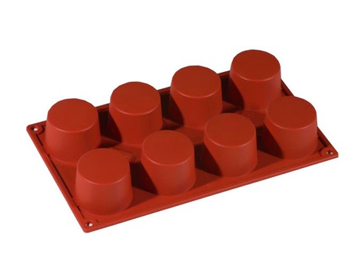 [PI-FR017] SILICONE MOULD GN1/3 ROUND CYLINDER 8pcs ø60mm