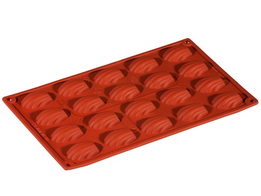 [PI-FR026] SILICONE MOULD GN1/3 MADELEINE 20pcs 42mm