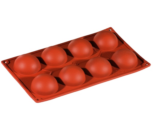 [PI-FR038] SILICONE MOULD GN1/3 HALF SPHERE 8pcs ø60mm