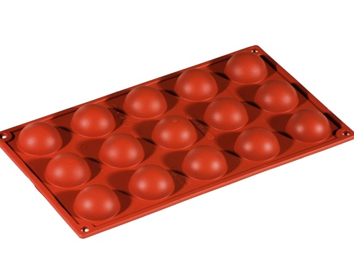 [PI-FR003] SILIKONEFORM GN1/3 HALVKUGLE 15st ø40mm 
