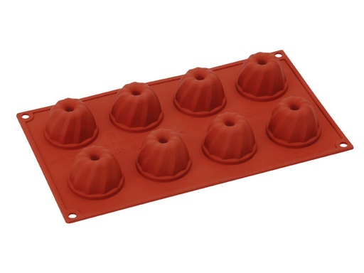 [PI-FR069] SILICONE MOULD GN1/3 GUGELHUPF 8pcs ø52mm