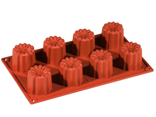 [PI-FR032] SILIKONFORM GN1/3 CANELÉ BORDEAUX 8st ø56mm
