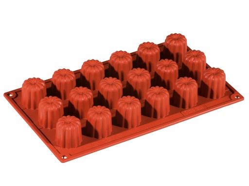 [PI-FR037] SILICONE MOULD GN1/3 CANELÉ BORDEAUX 18pcs ø35mm