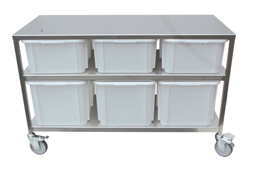 [TARX-ZTW4060-6] INGREDIENT WEIGHING STATION Plastic bins 3x40L & 3x60L 