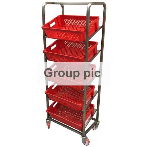 [SRRX-BRW7-60] BREAD TROLLEY 40x60 7-rung Tilted rungs