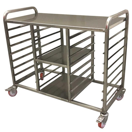 [TARX-14765] TABLE TROLLEY GN1/1 8+8-rung 2 shelves
