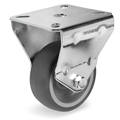 [TR-385303] HJUL KOMPLET ø75mm FAST Fæsteplade Galvaniseret stål